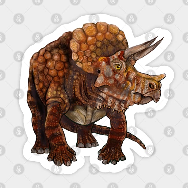 Triceratops Forest Sticker by Shadowind